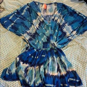 blue tie dye romper